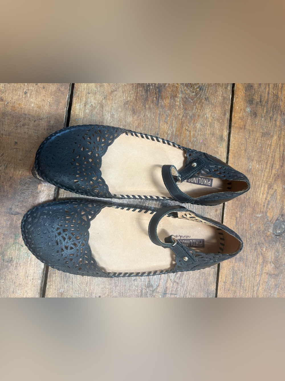 PIKOLINOS Leather Mary Jane Flats